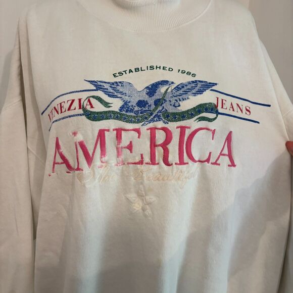 Venezia Jeans Size 22/24 Mock Neck 90s Style Princess Diana Crew Neck Sweatshirt - Picture 5 of 9